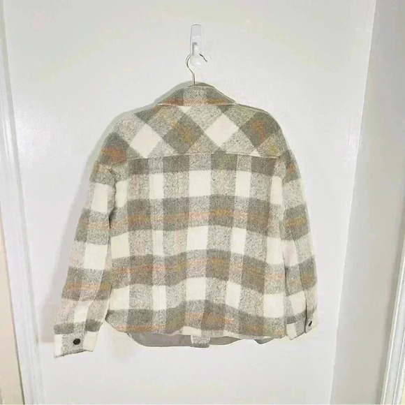 NEW Saylor Layton Jacket Shacket Oversized Fleece Tartan Plaid Large - Picture 4 of 9